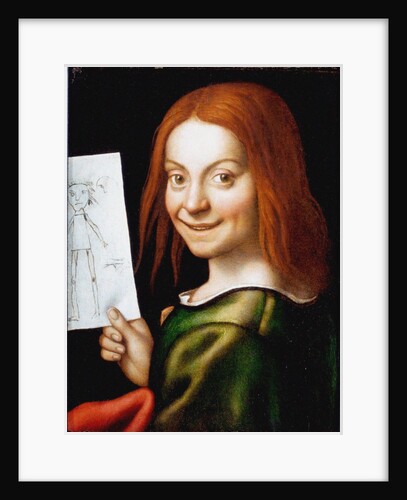 Portrait of a Child with a Drawing by Anonymous