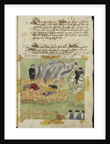 The Burning of three witches in Baden on November 4, 1585 by Anonymous