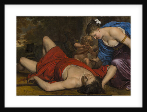 Venus and Cupid Mourning the Dead Adonis by Anonymous