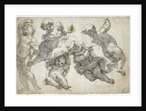 Five flying putti by Anonymous