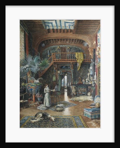 The actress Sarah Bernhardt in her studio by Anonymous