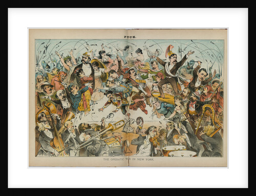 The operatic war in New York. Illustration from Puck by Anonymous