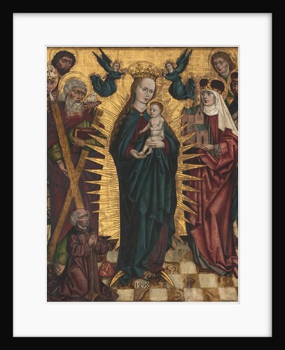 Virgin and child with Saints Andrew, Hedwig of Silesia, John the Baptist, John the Evangelist, Stani by Anonymous