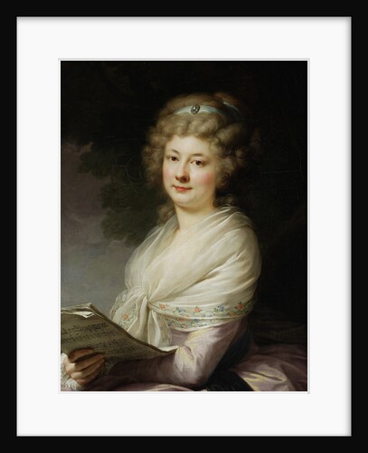 Portrait of Urszula Dembinska, née Morsztyn with music scores by Anonymous