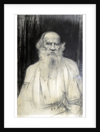 Portrait of the author Count Lev Nikolayevich Tolstoy by Anonymous