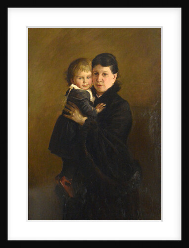 Portrait of Countess Sophia Andreevna Tolstaya, with Daughter Alexandra by Anonymous