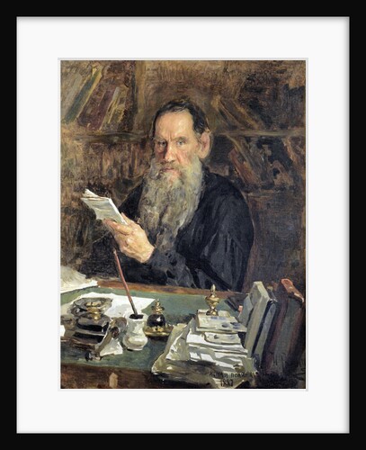 Portrait of the author Count Lev Nikolayevich Tolstoy by Anonymous
