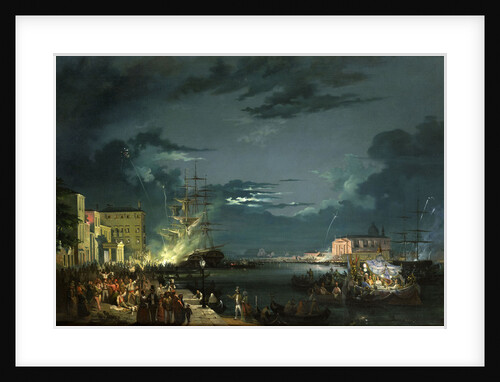 Nocturne with the Festa del Redentore by Anonymous