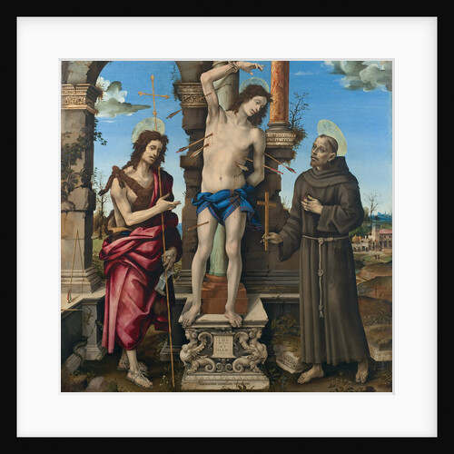 The Saints Sebastian, John the Baptist and Francis of Assisi by Anonymous