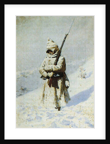 Soldier in the snow (All quiet on the Shipka Pass) by Anonymous