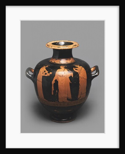 Hydria (Kalpis) with a Depiction of a Scene in Gynaeceum. Attic pottery by Anonymous