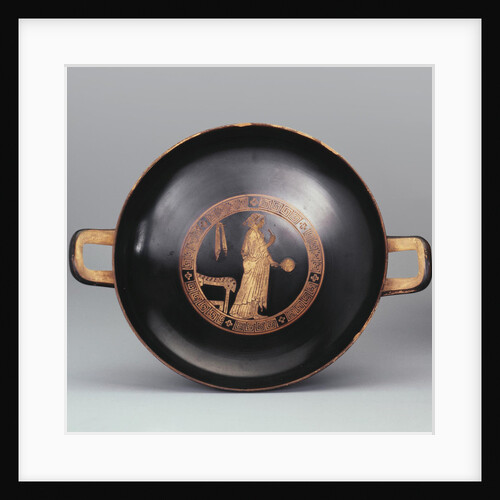 Kylix. A Woman with a Mirror. Attic pottery by Anonymous