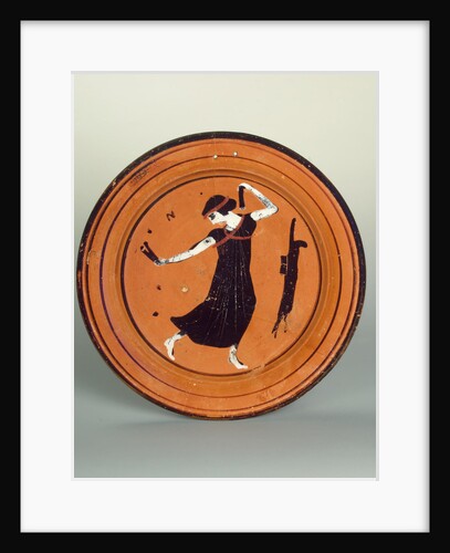 Plate with a dancing girl. Attic pottery by Anonymous