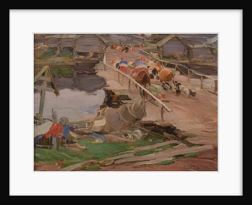 Morning in a village. Bridge by Anonymous