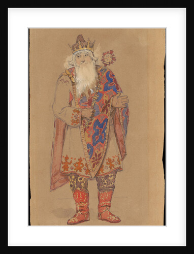 Tsar Berendey. Costume design for the theatre play Snow Maiden by Alexander Ostrovsky by Anonymous