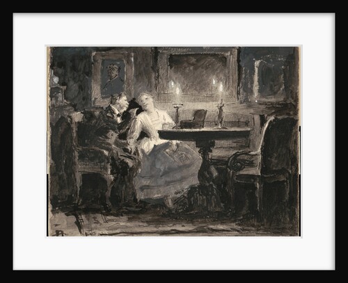 Manilovs. Illustration for the poem The Dead Souls by N. Gogol by Anonymous