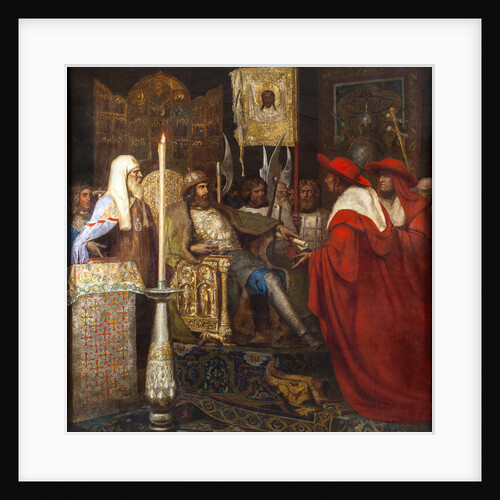Alexander Nevsky Receiving Papal Legates by Anonymous