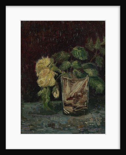 Glass with Yellow Roses by Anonymous