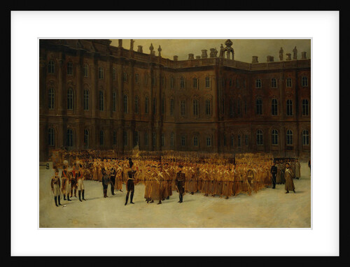 Nicholas I before the Unit Formation of the Life-Guards Field Engineer Battalion in the Court of the by Anonymous