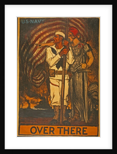 U.S. Navy Recruitment Poster Over There, 1917 by Anonymous