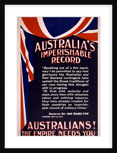 Australian Recruitment Poster, 1915 by Anonymous