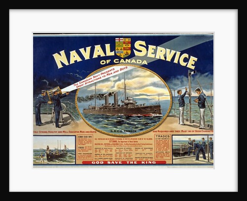 WWI Recruitment Poster for the Naval Service of Canada, 1915 by Anonymous
