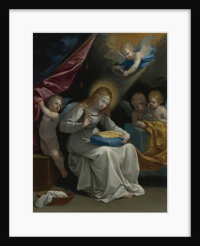 The Virgin Sewing, Accompanied By Four Angels (La Couseuse) by Anonymous