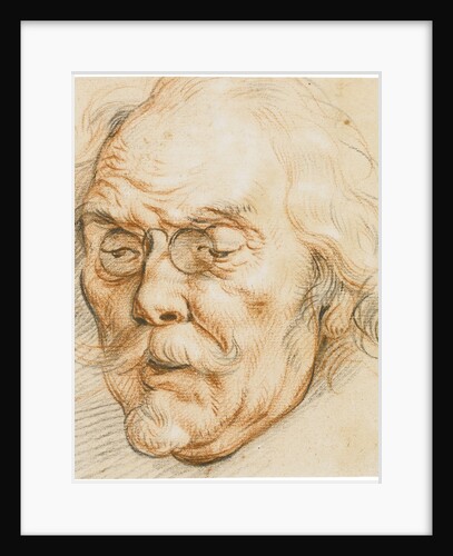 Head of an Elderly Man wearing glasses by Anonymous