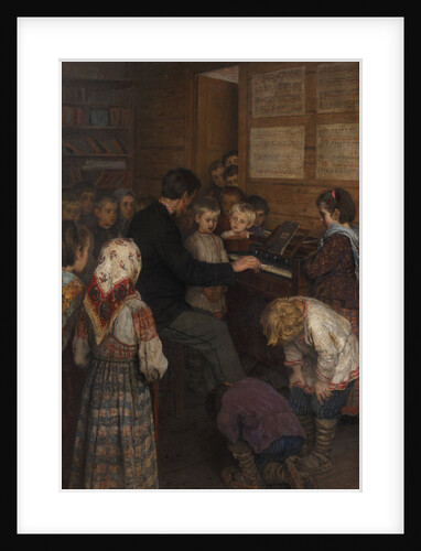 Singing lesson at the village school by Anonymous
