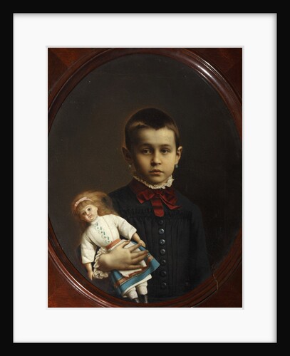Portrait of a Girl With Doll In Her Hand by Anonymous