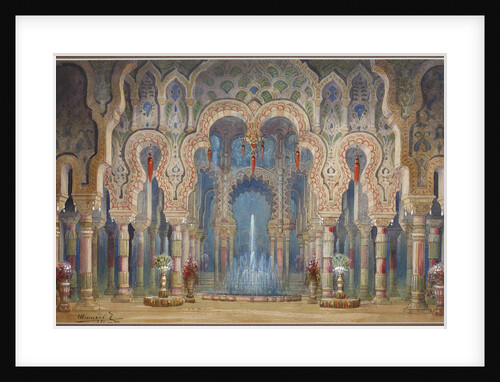 Stage design for the opera Ruslan and Lyudmila by M. Glinka by Anonymous