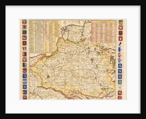 Map of Poland includes portions of Livonia and Grand Duchy of Moscow by Anonymous