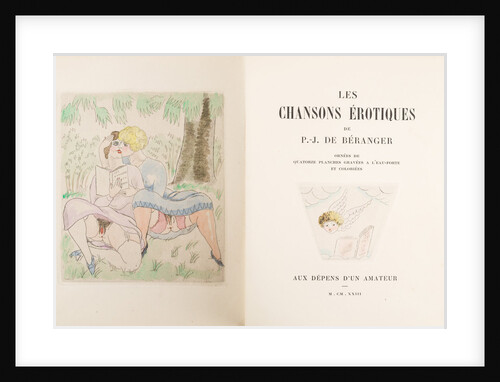 Frontispiece to Les chansons érotiques by Pierre-Jean de Béranger by Anonymous