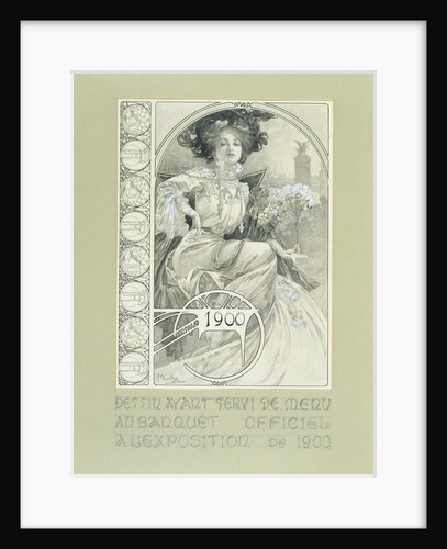 Official Banquet of the Paris International Exhibition 1900. Design for the menu by Anonymous