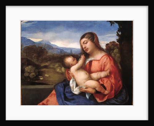Madonna and Child in a Landscape by Anonymous