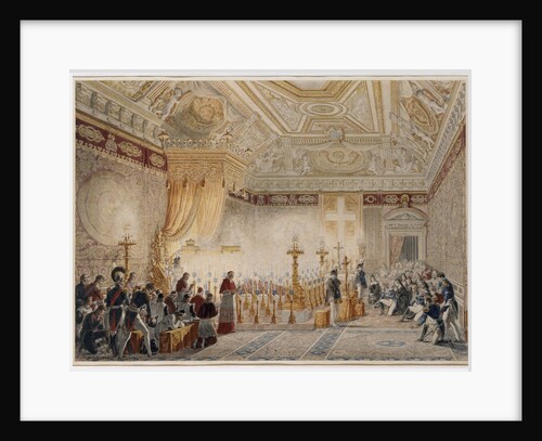 Chapelle Ardente of Louis XVIII at the throne room of the Tuileries on September 1824 by Anonymous
