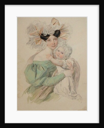 Portrait of Maria Trofimovna Pashkova, née Countess von Baranov, with daughter Alexandra by Anonymous