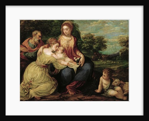 The Holy Family with Saints Catherine and John the Baptist by Anonymous