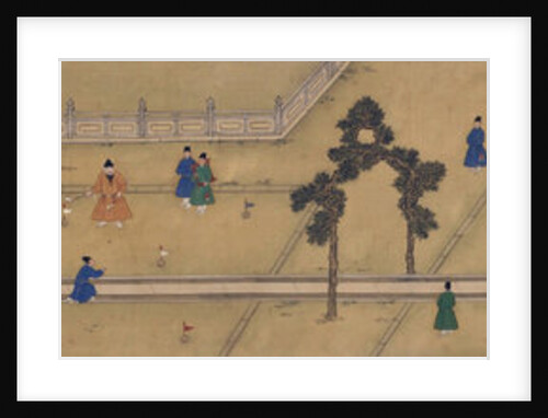 The Ming Emperor Xuande playing chuiwan by Anonymous