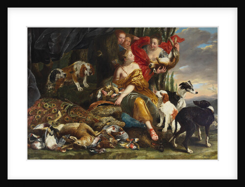 The goddess Diana receiving the kill by Anonymous