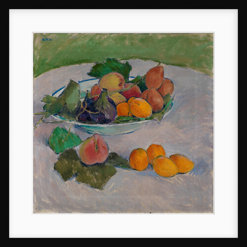 Still life with fruit and leaves by Anonymous