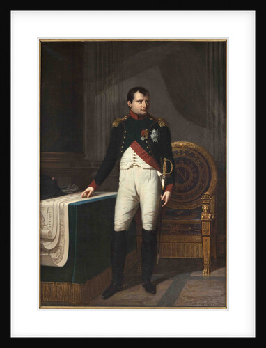 Napoleon I in his uniform of the Chasseurs à cheval de la Garde at the Hôtel de Ville in Paris by Anonymous