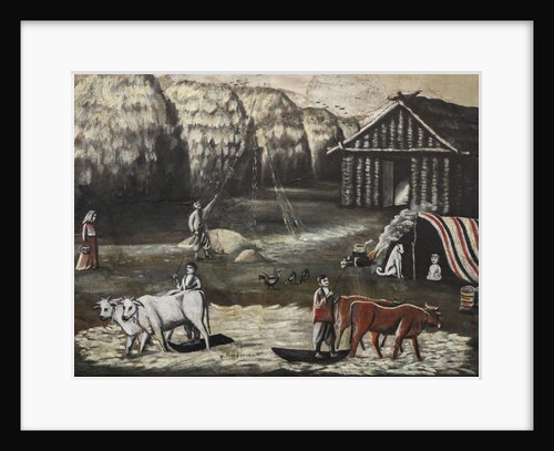 Threshing Yard. Evening by Anonymous