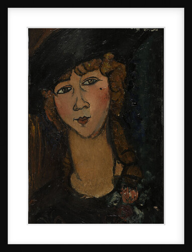 Head of a woman with hat. (Lolotte) by Anonymous