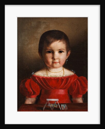 Portrait of Maria Kozhina with a house of cards by Anonymous