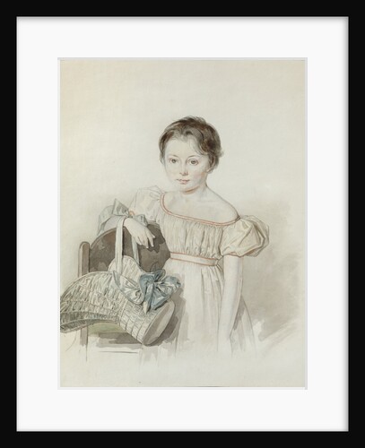 Portrait of a Girl With Hat In Her Hand by Anonymous