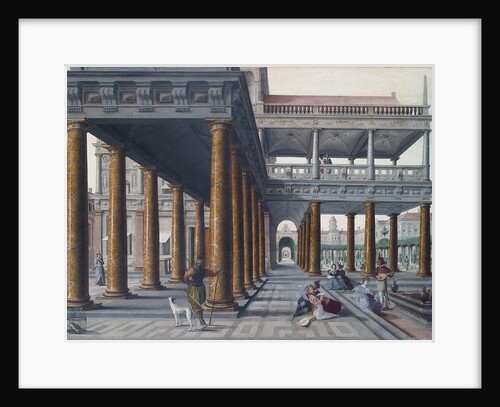 Architectural Caprice with Figures by Anonymous