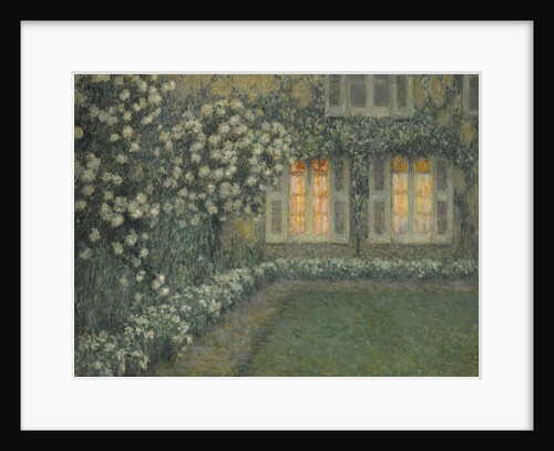 Le jardin blanc au crépuscule ( The white garden at dusk) by Anonymous