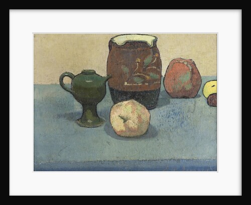 Stoneware pots and apples by Anonymous