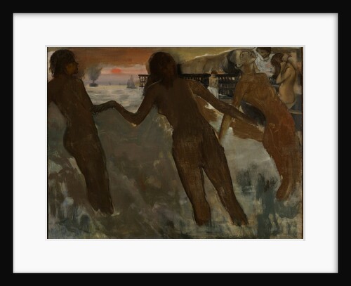 Peasant girls bathing in the sea at dusk by Anonymous